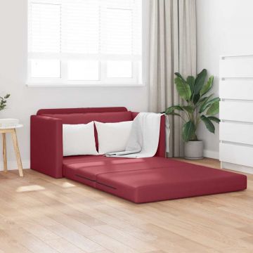 vidaXL Pat canapea bordo 124 x 71 x 78 cm Piele artificiala