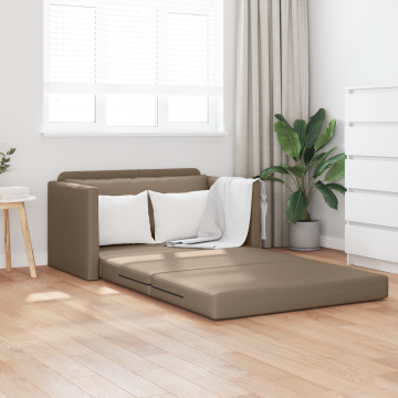 vidaXL Pat canapea Cappuccino 124 x 71 x 78 cm Piele artificiala