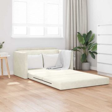 vidaXL Pat canapea Crem 124 x 204 x 61 cm Catifea