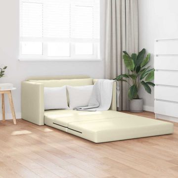 vidaXL Pat canapea Crem 124 x 71 x 78 cm Piele artificiala