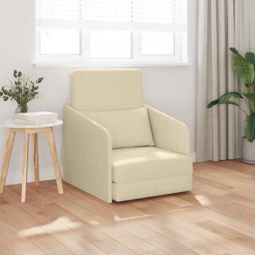 vidaXL Pat canapea Crem 65 x 80 x 83 cm țesătură