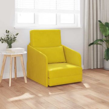 vidaXL Pat canapea Galben 65 x 80 x 83 cm Catifea