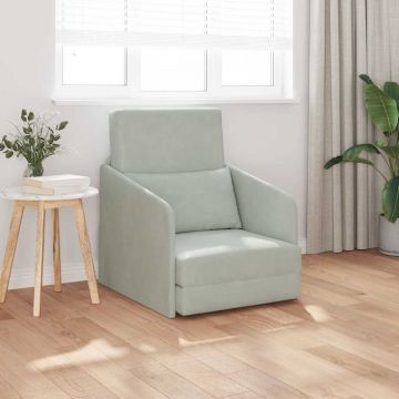 vidaXL Pat canapea Gri deschis 65 x 80 x 83 cm Catifea