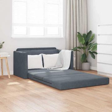 vidaXL Pat canapea Gri închis 124 x 204 x 61 cm Catifea