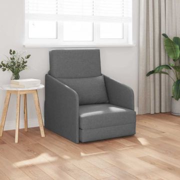 vidaXL Pat canapea Gri închis 65 x 80 x 83 cm țesătură