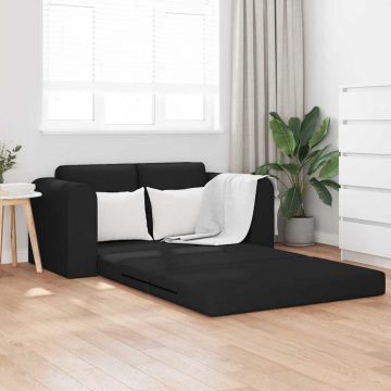 vidaXL Pat canapea Negru 148 x 71 x 83 cm țesătură
