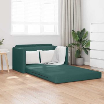 vidaXL Pat canapea Verde închis 124 x 71 x 78 cm țesătură