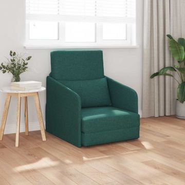 vidaXL Pat canapea Verde închis 65 x 80 x 83 cm țesătură