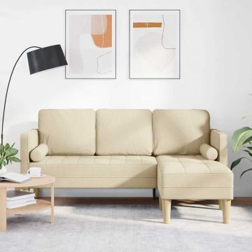 vidaXL Set de canapea Crem 173 x 131 x 67 cm țesătură