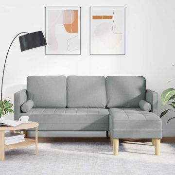 vidaXL Set de canapea Gri deschis 173 x 131 x 67 cm țesătură
