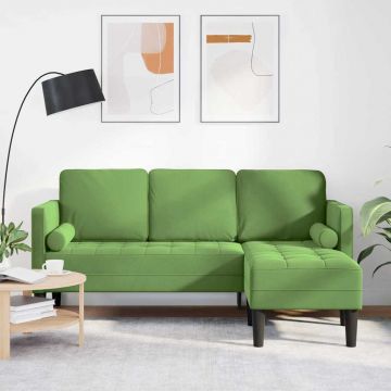vidaXL Set de canapea Lysegrønn 173 x 131 x 67 cm Catifea