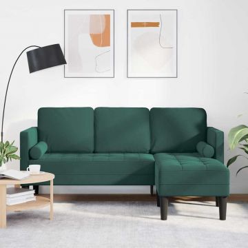 vidaXL Set de canapea Verde închis 173 x 131 x 67 cm Catifea
