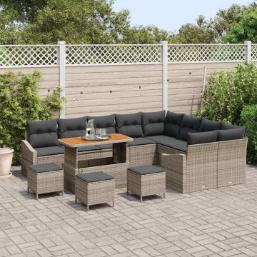 vidaXL Set de canapele pentru grădină 13 pcs Gri 110 x 55 x 71 cm