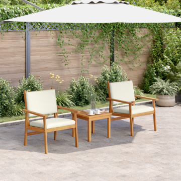 vidaXL Set de canapele pentru grădină 3 pcs Maro 45 x 45 x 38cm