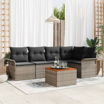 vidaXL Set de canapele pentru grădină Manual 6 pcs Gri 55 x 55 x 37 cm