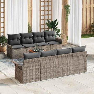 vidaXL Set de canapele pentru grădină Manual 7 pcs Gri 55 x 55 x 37 cm