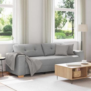 vidaXL Sofa cu 3 locuri cu pernă Gri de nor țesătură