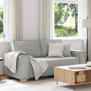 vidaXL Canapea cu 2 locuri, gri nor, 180x78x84 cm, material textil