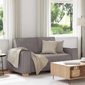 vidaXL Canapea cu 2 locuri, gri taupe, 160x78x84 cm, material textil