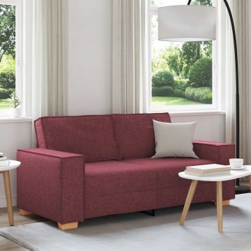 vidaXL Canapea cu 2 locuri, roșu vin, 180x78x84 cm, material textil