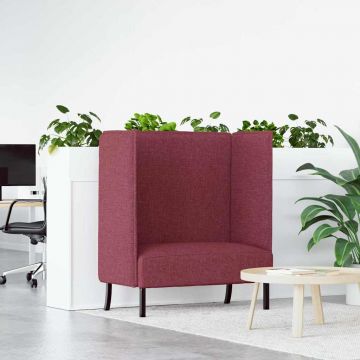 vidaXL Canapea cu spătar înalt bordo 109 x 56 x 121 cm țesătură