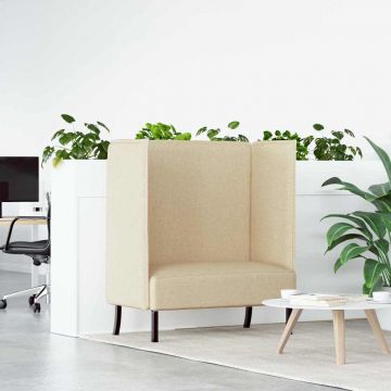 vidaXL Canapea cu spătar înalt Crem 109 x 56 x 121 cm țesătură