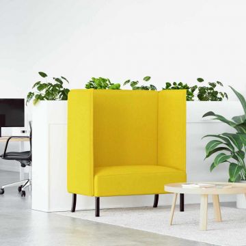 vidaXL Canapea cu spătar înalt Galben deschis 109 x 56 x 121 cm
