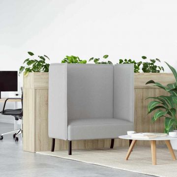 vidaXL Canapea cu spătar înalt Gri de nor 109 x 56 x 121 cm țesătură