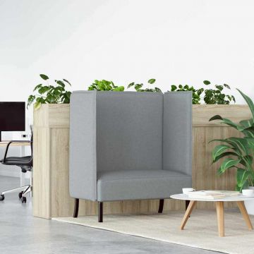 vidaXL Canapea cu spătar înalt Gri deschis 109 x 56 x 121 cm țesătură