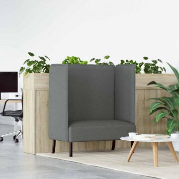 vidaXL Canapea cu spătar înalt Gri închis 109 x 56 x 121 cm țesătură