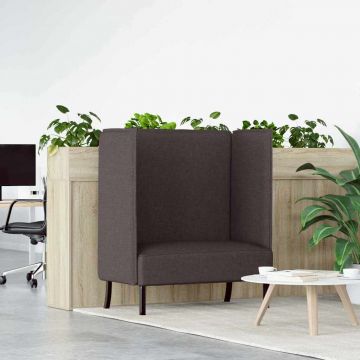vidaXL Canapea cu spătar înalt Maro închis 109 x 56 x 121 cm țesătură