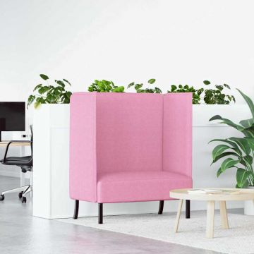 vidaXL Canapea cu spătar înalt Roz 109 x 56 x 121 cm țesătură