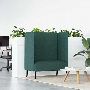 vidaXL Canapea cu spătar înalt Verde închis 109 x 56 x 121 cm țesătură