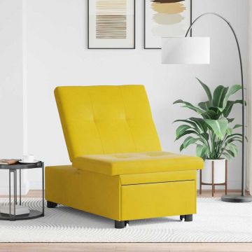 vidaXL Canapea extensibilă Galben 67 x 194 x 38 cm Catifea