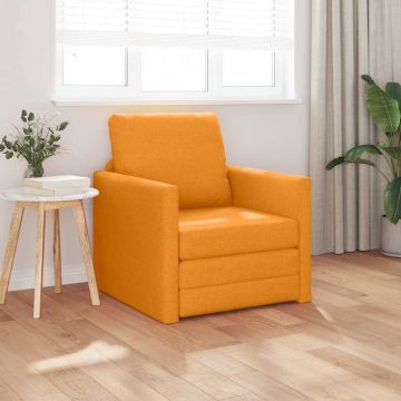 vidaXL Canapea Extensibilă Galben închis 74 x 77 x 81 cm țesătură