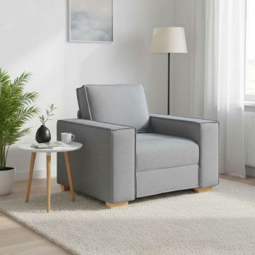 vidaXL Canapea fotoliu gri deschis, 100x78x84 cm, material textil