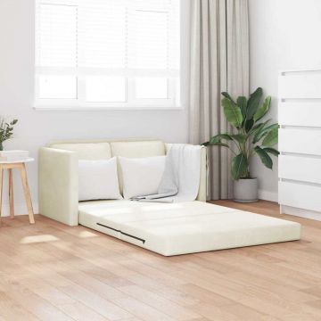 vidaXL Canapea pat cu pernă Crem 122 x 70 x 60 cm Catifea