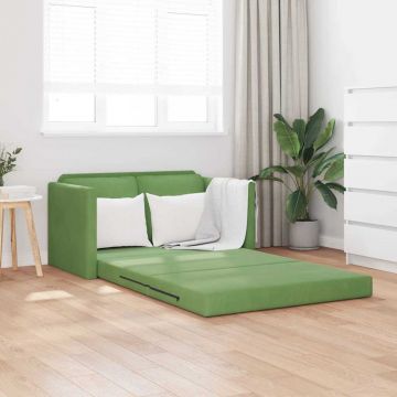 vidaXL Canapea pat cu pernă Lysegrønn 122 x 70 x 60 cm Catifea