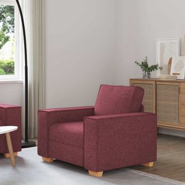 vidaXL Fotoliu canapea roșu vin, 60 cm, material textil
