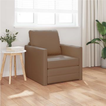 vidaXL Pat canapea 60cm Cappuccino Piele artificiala