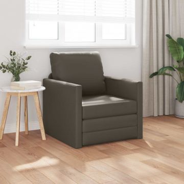 vidaXL Pat canapea 60cm Gri Piele artificiala