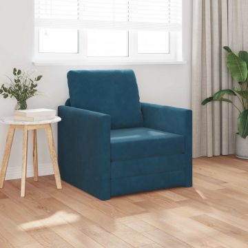 vidaXL Pat canapea albastru 74 x 77 x 81 cm Catifea