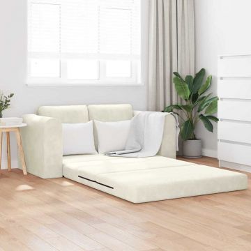 vidaXL Pat canapea Crem 148 x 71 x 83 cm Catifea