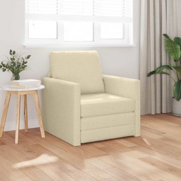 vidaXL Pat canapea Crem 74 x 77 x 81 cm țesătură