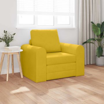 vidaXL Pat canapea Galben 98 x 71 x 83 cm Catifea