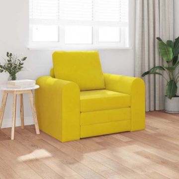 vidaXL Pat canapea Galben 98 x 71 x 83 cm Catifea