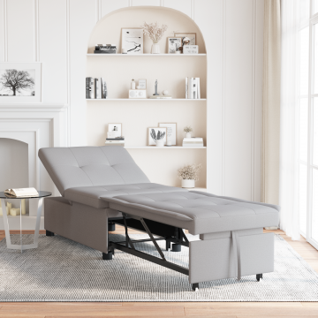 vidaXL Pat canapea Gri 194 x 50 x 82 cm placaj