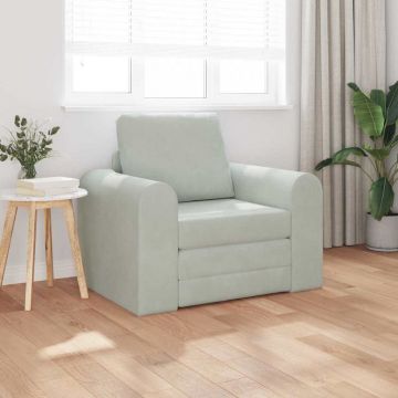 vidaXL Pat canapea Gri deschis 98 x 71 x 83 cm Catifea