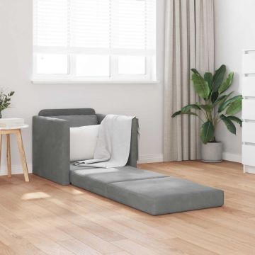 vidaXL Pat canapea Gri închis 74 x 77 x 81 cm Catifea