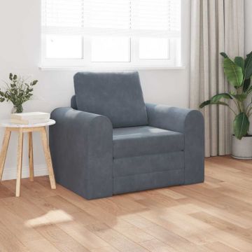 vidaXL Pat canapea Gri închis 98 x 71 x 83 cm Catifea
